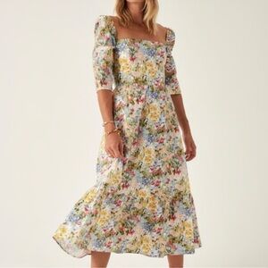 Reformation Cypress dress in countryside floral color